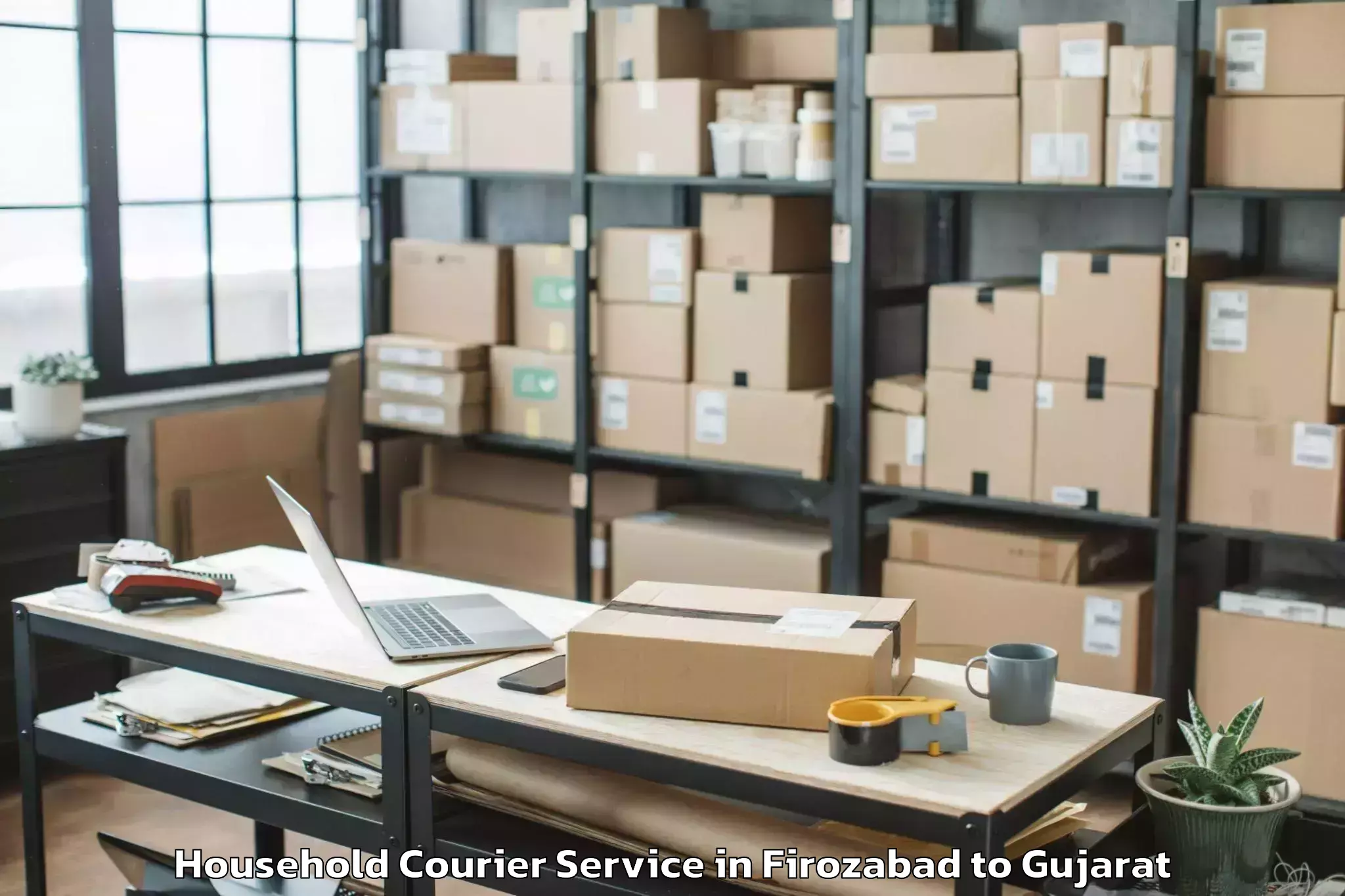 Reliable Firozabad to Viramgam Household Courier